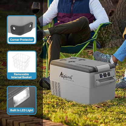 Alpicool CF55 Portable Freezer, 12 Volt Refrigerator, 52 Quart Fast Cooling 12V