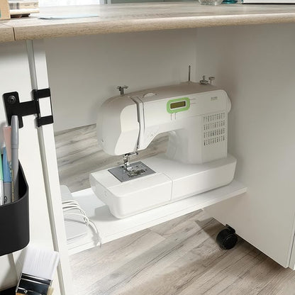 Sauder Miscellaneous Storage Sewing Cart, Drop-Leaf Craft Table, Sewing Table
