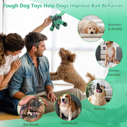 Heavy Duty Nylon Dog Bone Chew Toys - Real Bacon Flavor, Long-Lasting for Aggressive Chewers & Large Breeds