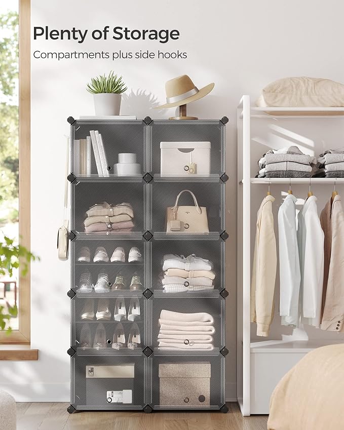 SONGMICS Shoe Rack Organizer, 10-Tier Shoe Storage Cabinet