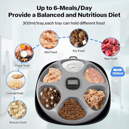 PetPrime 6-Meal Automatic Cat Feeder