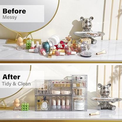 Prsildan Acrylic Drawer Makeup Organizer