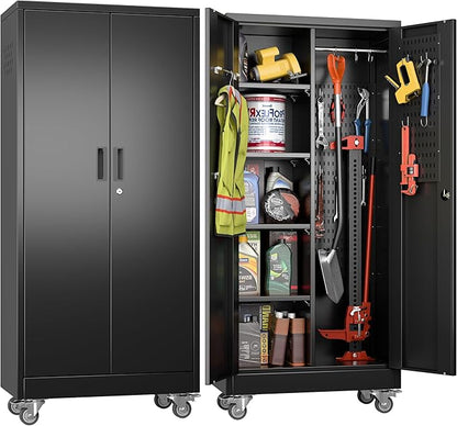 SUXXAN Broom Closet Storage Cabinet