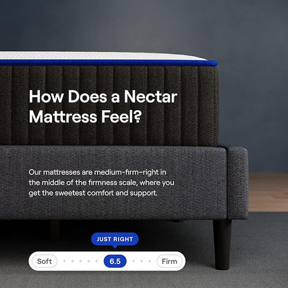 Nectar Hybrid Twin XL Mattress 12 Inch - Medium Firm Gel Memory Foam - Steel Springs - Cooling Technology - 365-Night Trial - Forever Warranty
