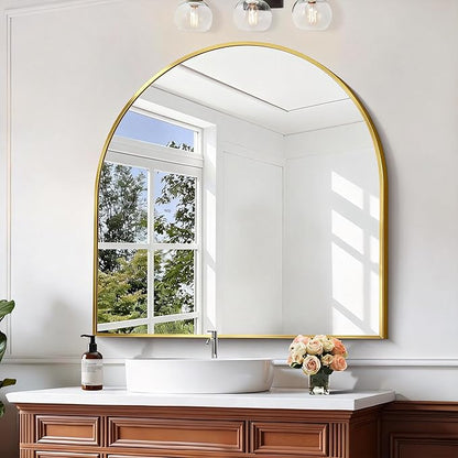 CIRCUMI Arched Wall Mirror, Metal Frame, Large Size