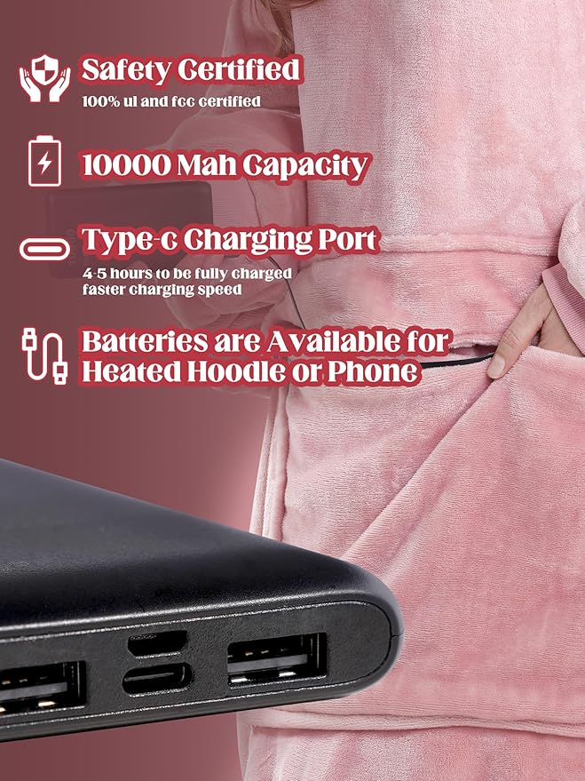 MAXEVE Heated Wearable Blanket Hoodie