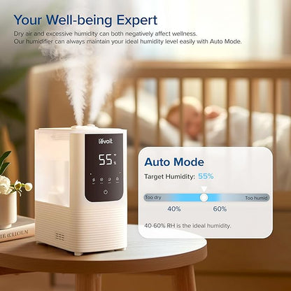 LEVOIT Humidifiers for Bedroom Home, Smart Warm and Cool Mist Air Humidifier