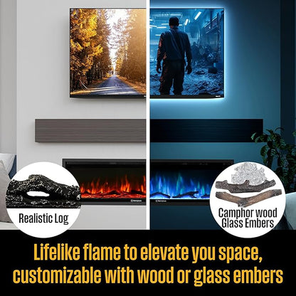 Westinghouse 50 Inch Electric Fireplace Heater, Compatible