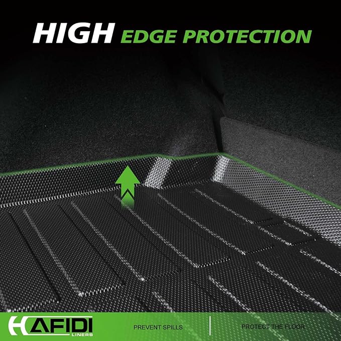 HAFIDI® Floor Mats & Cargo Liner Set Fit for 2023 2024 2025 Dodge Hornet GT & GT Plus & R/T Plug-in Hybrid All Weather Protection TPE Anti-Slip Car Full Set Floor Liners Custom Accessories - Black