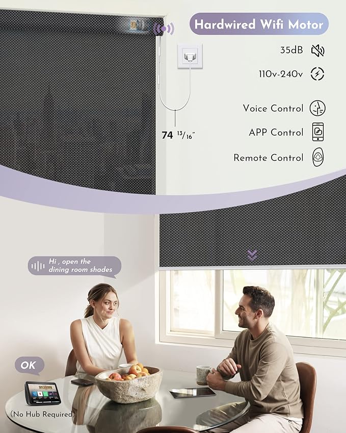 Graywind Motorized Solar Shades Compatible