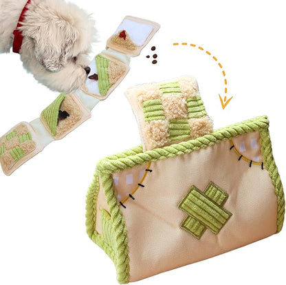 Interactive Dog Toys, Snuffle Puzzle Toys for Small Medium Large Dogs – Durable Hide & Seek Treat Dispenser with Squeaky & Crinkle Sounds, 2-in-1Chew Toy, Dog Birthday for Gifts (Tissue Box)