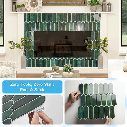 Art3d 12 x 12 Inch Heavy-Duty Peel and Stick Backsplash, Self-adhesive Wall