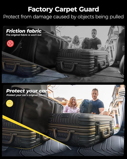 3W Cargo Liner Fit for Toyota RAV4 2019-2025 Hybrid and Gasoline (Not for Prime), TPE All Weather Custom Fit Trunk Mat for Toyota RAV4 Full Set Car Mats, Black