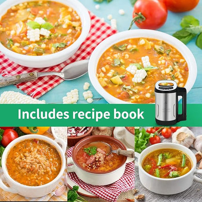 Soup Maker 1.6 L, 4-in-1 Multifunctional Smooth Soup and Chunky Soup Machine