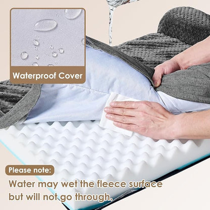 EHEYCIGA Memory Foam Dog Bed Large Size Dogs, Orthopedic Dog Bed Large with Washable Removable Cover, Waterproof Pet Sofa Couch with Nonskid Bottom, 36x27x6, Dark Grey | Washable Removable Cover, Waterproof Flat Pet Sofa Couch with Nonskid Bottom, 36x27x6