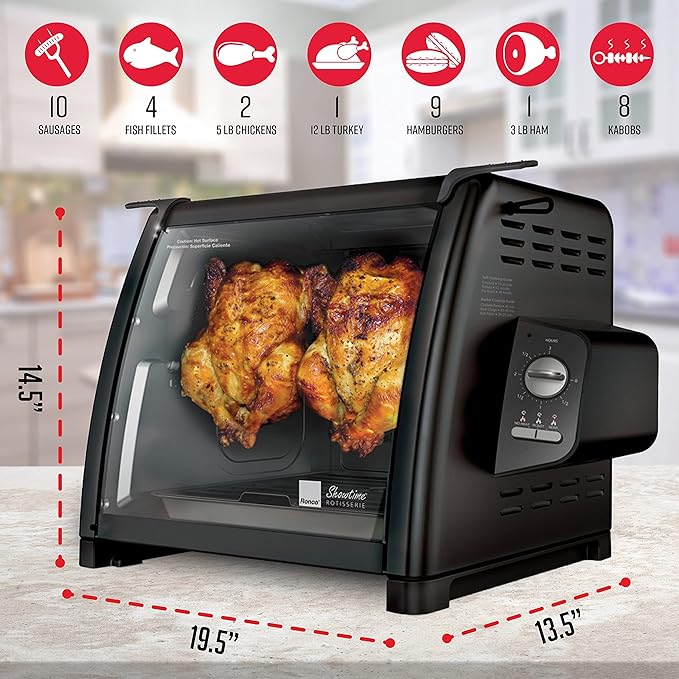 Ronco Showtime Large Capacity Rotisserie & BBQ Oven Modern Edition, Simple