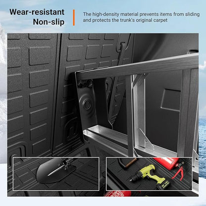 powoq Cargo Mat Compatible with 2022-2026 Kia Carnival Cargo Liner Rear Backrest Mat All Season Protection Replacement for 2022-2024 2025 2026 Kia Carnival Accessories (Trunk Mat+Backrest Mats)