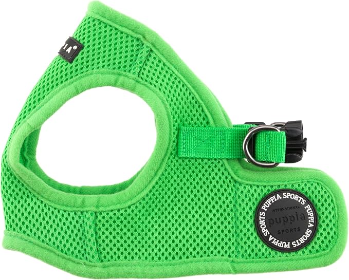 Puppia Soft Vest Dog Harness Step-in Padded Mesh No Choke No Pull Comfortable Walking Running Training for Small Medium Large Dogs, Green, XXX-Large