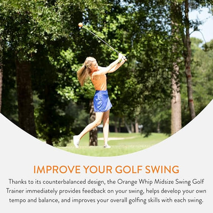Orange Whip Golf Swing Trainer Aid Patented & Made in USA