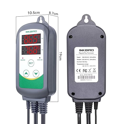 Inkbird ITC-308 Digital Temperature Controller 2-Stage Outlet Thermostat