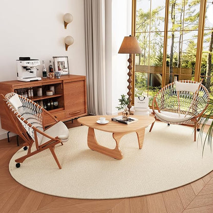 LUCKIIA Coffee Tables Wood Small Farmhouse Coffee Table Mid-Century Modern Wood Center Table for Living Room, Original, 35 Inch