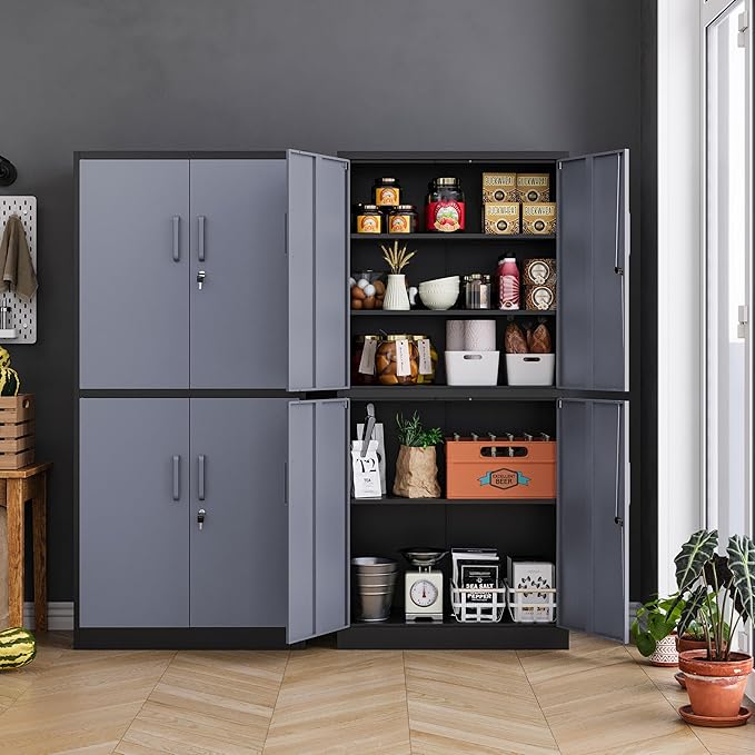 MIIIKO Metal Garage Storage Cabinet