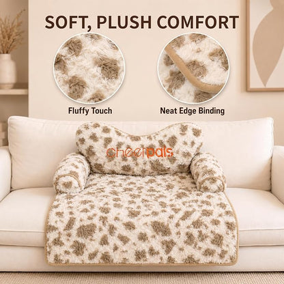 CHEERPALS Dog Bed Couch Cover Sofa Protector for Dogs, Pet Mat Calming | Removable Washable Cover, Fluffy Soft Cushion, Non Slip, Large Dog Bed for Sectional Sofa & Loveseat(Light Gray, Medium)