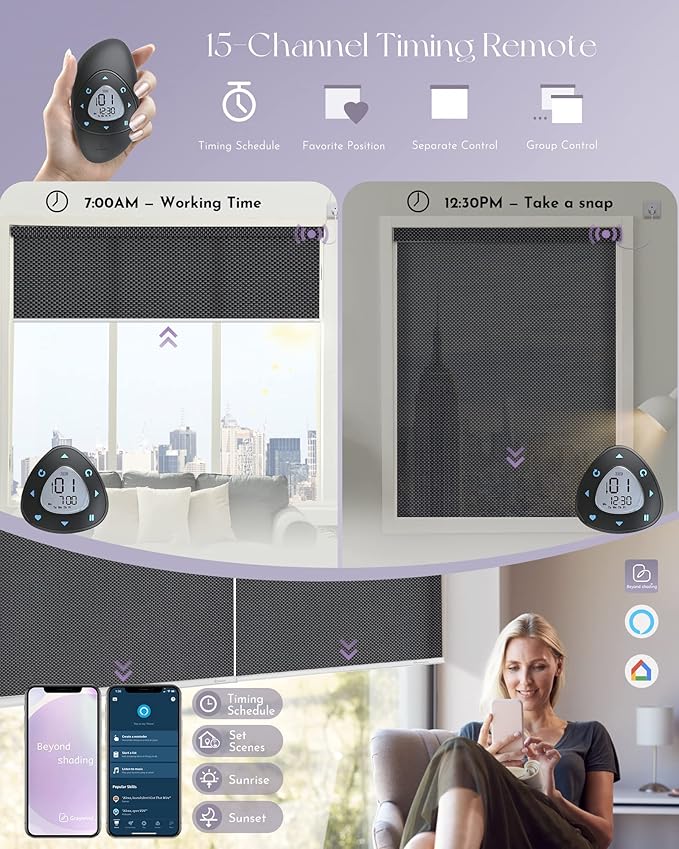 Graywind Motorized Roller Shades Compatible