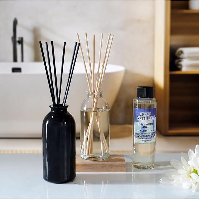 Urban Naturals Crisp White Linen Reed Diffuser Gift Set |