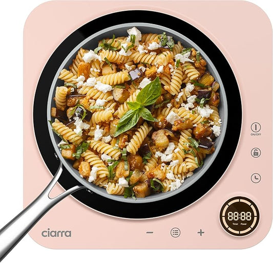 CIARRA CATIH1A-P Portable Induction Cooktop, Slim Single Electric Countertop