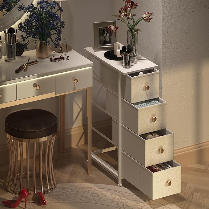 GiftGo Narrow Dresser Cabinet Vertical Slim Dresser Chest of Drawers Skinny