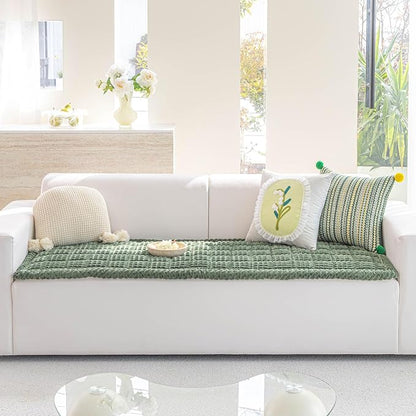 Couch Cover for Dogs Washable, Non-Slip Pet Couch Covers for Sofa, Fuzzy Dog Couch Cover Mat, Thick, Soft, Plush Couch Cushion Covers for Sofa Protector (Green, 27.6" x 59"/70 x 150cm)