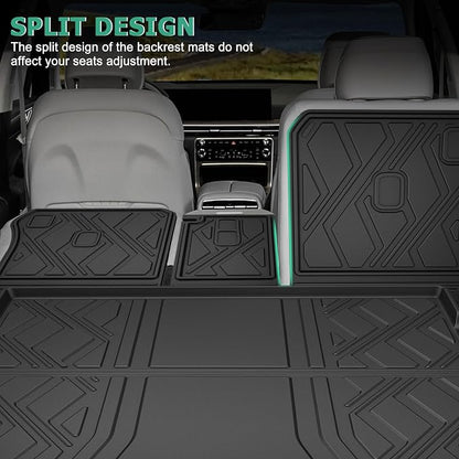 Cargo Mat for Genesis GV80 5-Seat 2021-2026 (Not for Coupe) Seat Back Mats | Custom Fit. All Weather Protection. Waterproof. Odorless. Easy to Clean