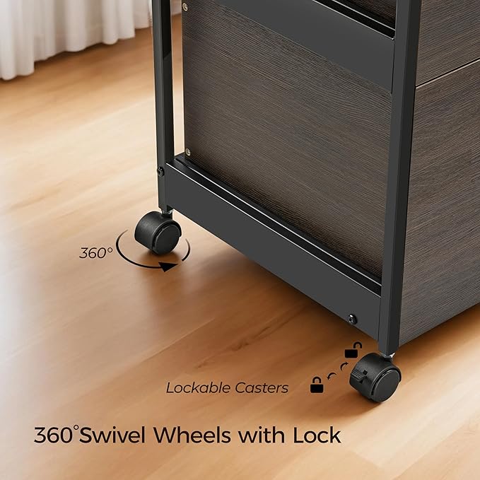 EUREKA ERGONOMIC 2-Drawer Mobile File Cabinet