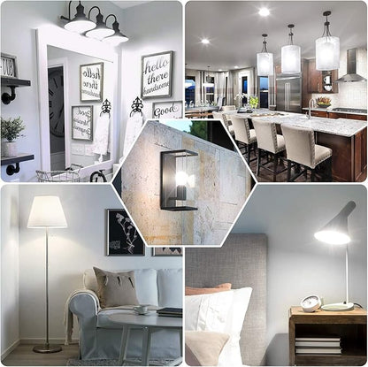 LED Light Bulbs 100 Watt Equivalent 1500 lumens, A19 5000K Daylight White Non-Dimmable, Super Bright No Flicker E26 Standard Base, 13W Lightbulb for Bedroom, Living Room, Office Lighting, 24 Packs