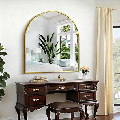 CIRCUMI Arched Wall Mirror, Metal Frame, Large Size