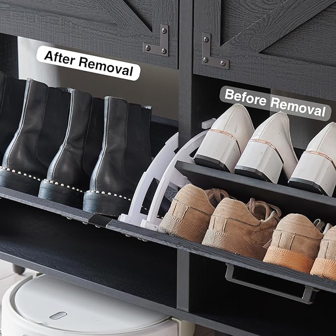 Shoe Storage Cabinet, Farmhouse Shoe Organizer