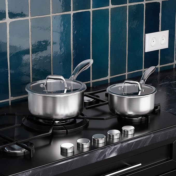 COOKER KING Sauce Pan Set, 1.5 QT & 2 QT Saucepan
