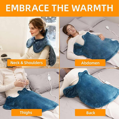 RAINOVA Heating Pad for Back, Neck and Shoulders, Electric Pad