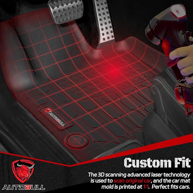 Floor Mats Compatible with Mazda CX-5 2017-2025, All Weather TPE Floor Liners, Custom Fit Car mats, 1st & 2nd Row, Black