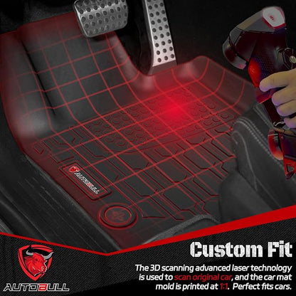 Floor Mats Compatible with Mazda CX-5 2017-2025, All Weather TPE Floor Liners, Custom Fit Car mats, 1st & 2nd Row, Black