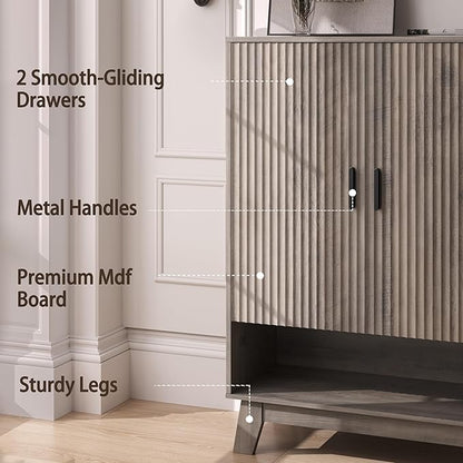 4-Tier Fluted Shoe Cabinet