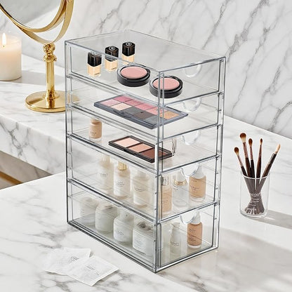 Prsildan Acrylic Drawer Makeup Organizer