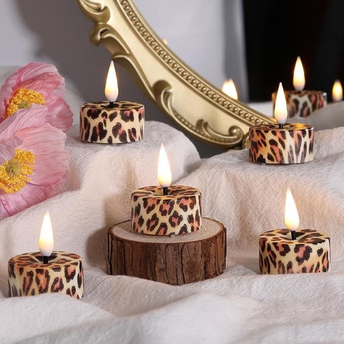 Eywamage Leopard Flameless Tealights