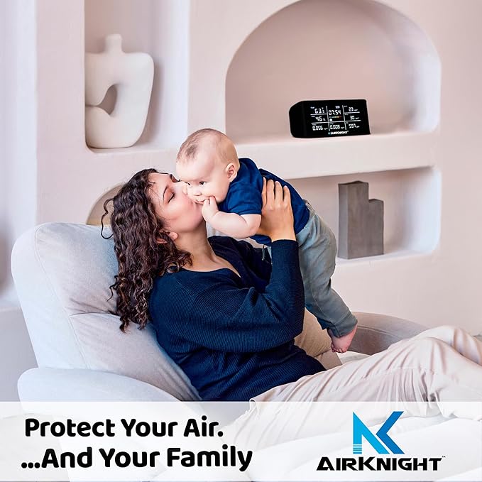 AirKnight Premium Indoor Air Quality Monitor Indoor & Air Quality Sensor. VOC
