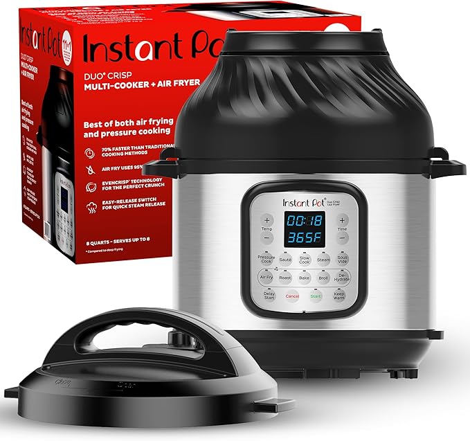 Instant Pot Duo Crisp 11-in-1 Air Fryer and Electric Pressure Cooker Combo