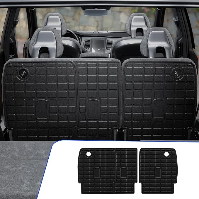 Rongtaod Back Seat Protector Compatible with 2022-2025 2026 Nissan Pathfinder 7&8 Seats Back Seat Cover Kick Mats Cargo Liner All Weather 2024 Pathfinder Accessories (2nd Row Backrest Mats)