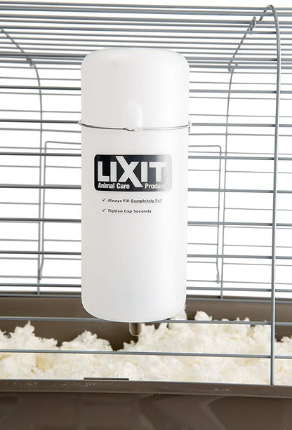 Lixit Widemouth Cage Water Bottles for Rabbits, Ferrets, Guinea Pigs, Rats and Other Small Animals. (White, 32 Ounce)
