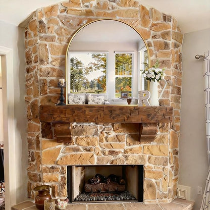 CIRCUMI Arched Wall Mirror, Metal Frame, Large Size