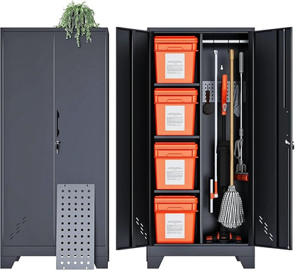 Storage Cabinet 61" H, Metal Outdoor Sheds